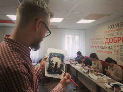 Смешные зверята гуашью